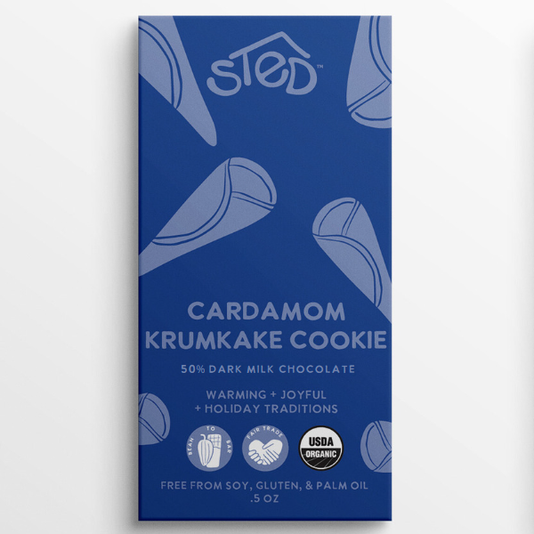 Mini Cardamom Krumkake Cookie (50% Dark Milk Chocolate)