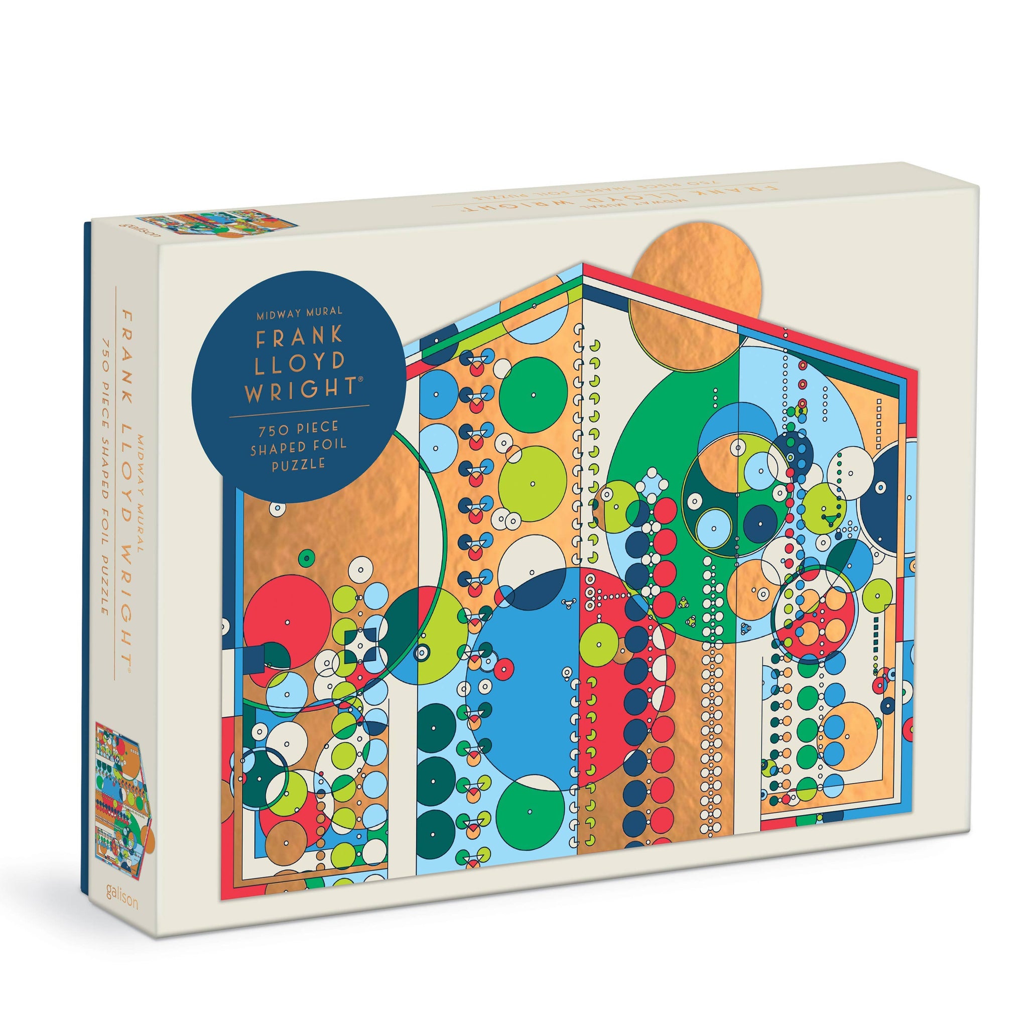 "Frank Lloyd Wright: Midway Mural" Shaped Foil Puzzle (750 Piece)