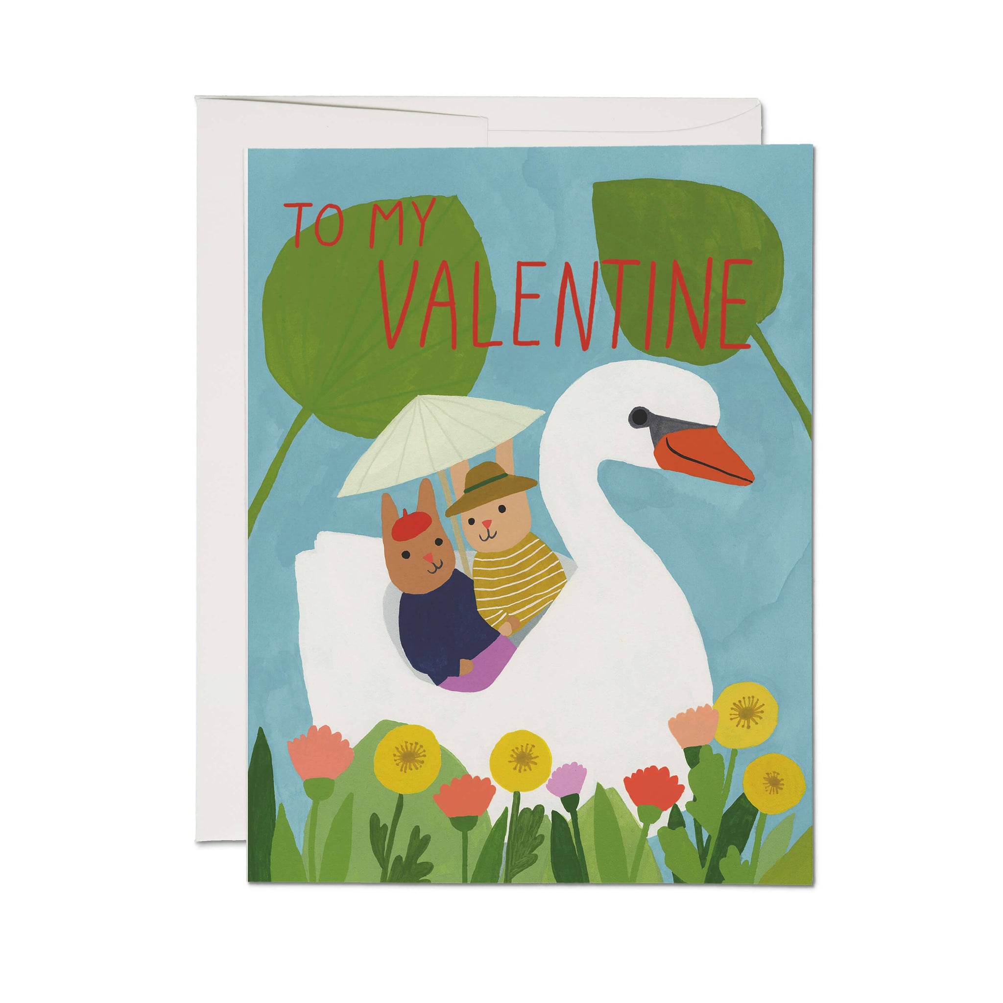 "Swan Lake" Valentine Greeting Card