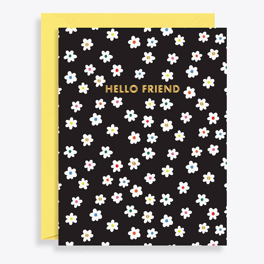 "Hello Friend" Foiled Greeting Card