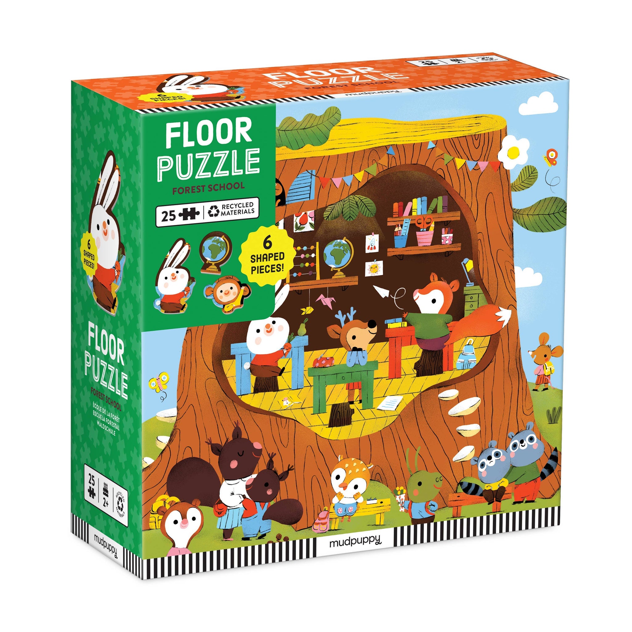 "Forest School" Floor Puzzle with Shaped Pieces (25 Piece)