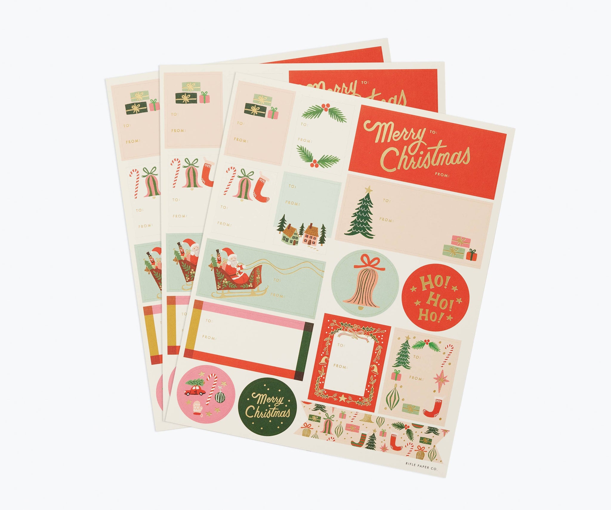 "Deck the Halls" Stickers & Labels (Pack of 3)