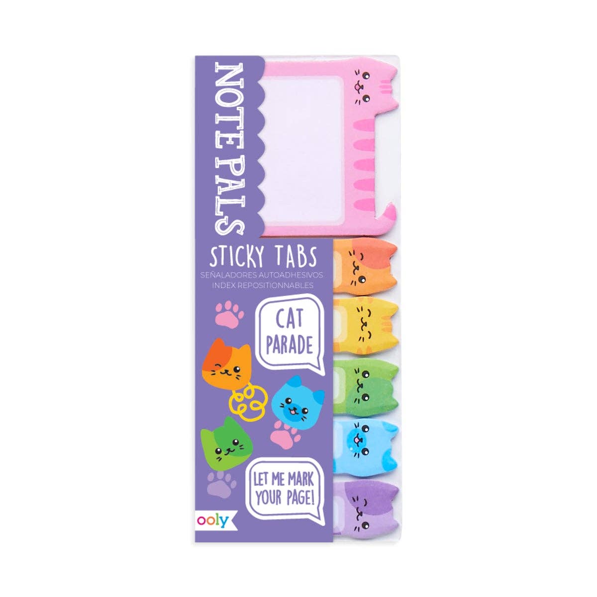 "Cat Parade" Note Pals Sticky Note Tabs