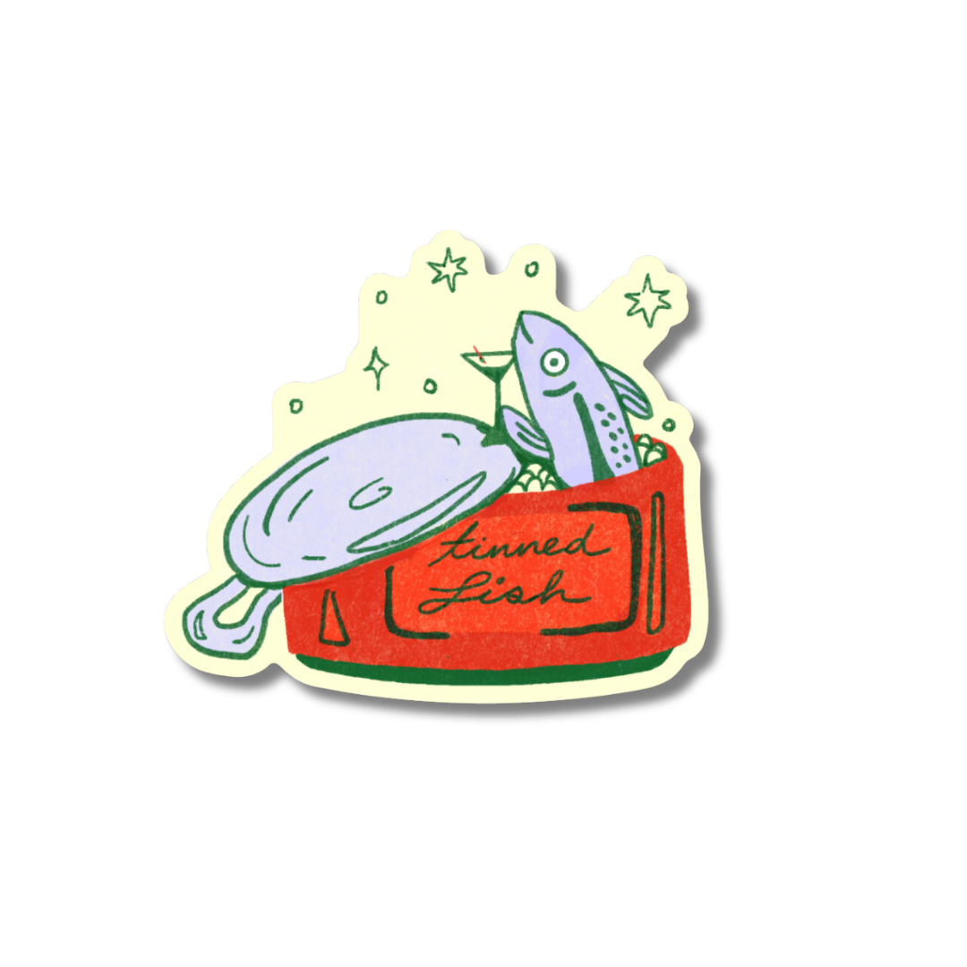 "Tinned Fish" Vinyl Sticker 