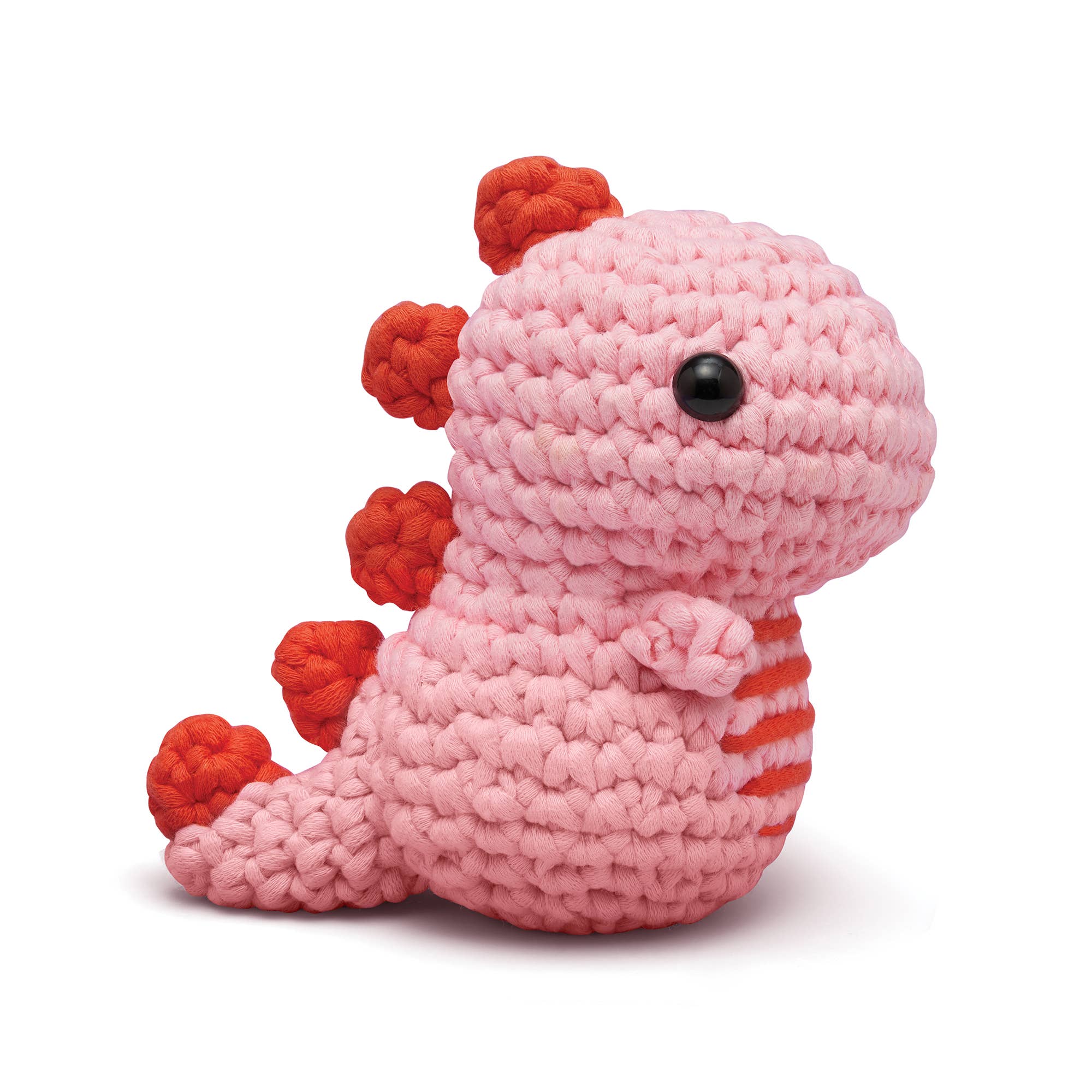 "Fred the Pink Dinosaur" Beginner Crochet Kit - The Woobles