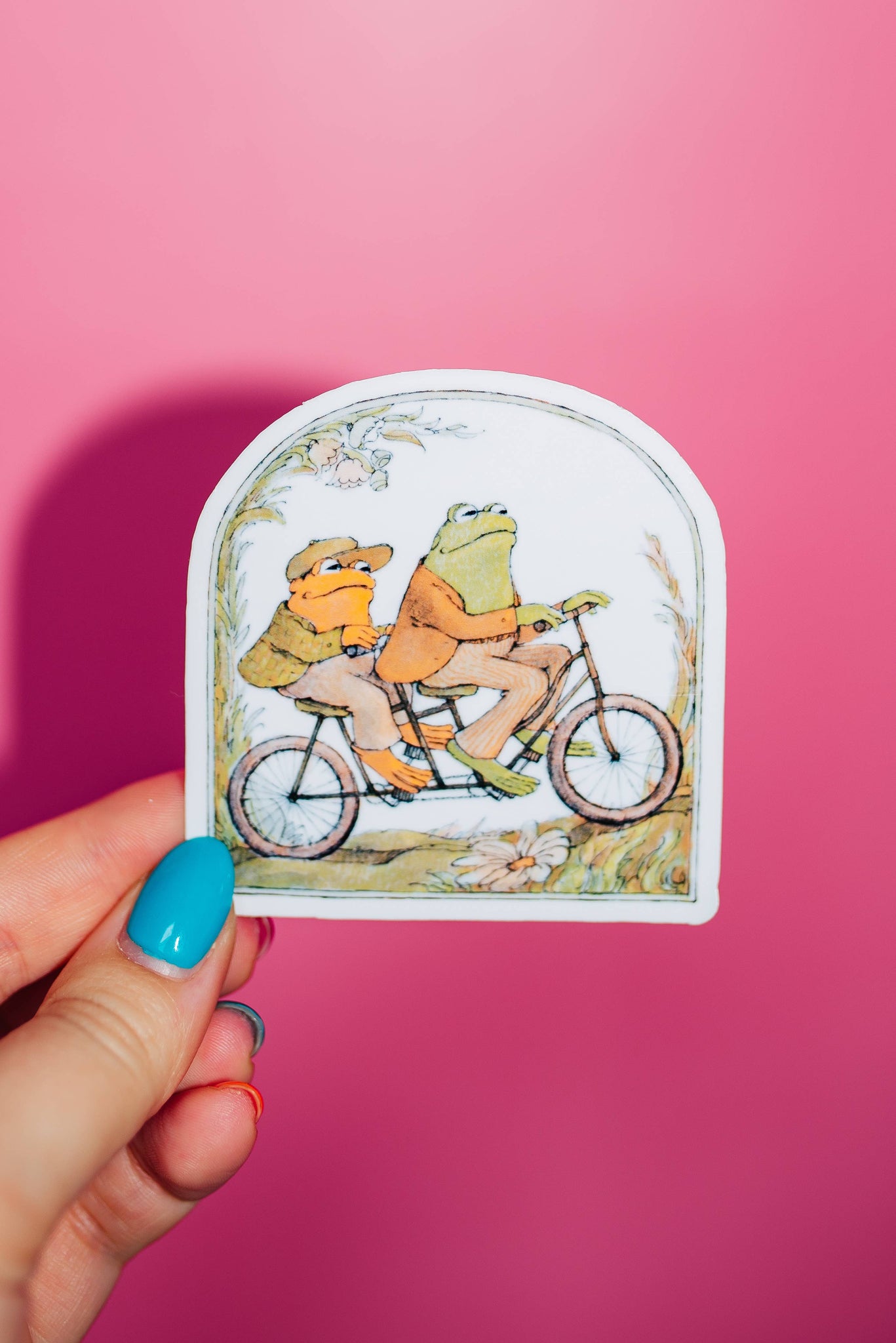 "Frog And Toad Bike" Sticker