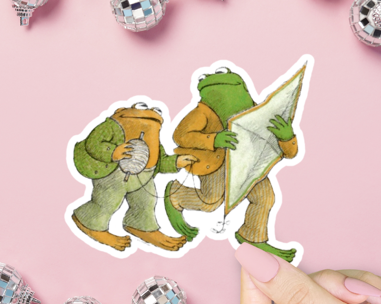 "Frog And Toad Kite" Sticker