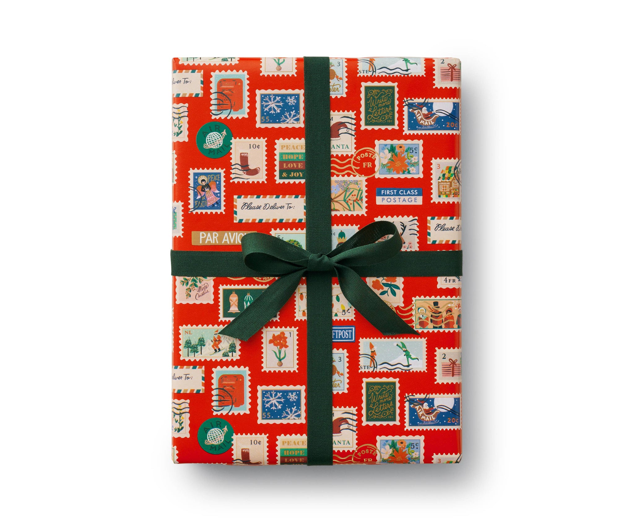 "Holiday Stamps" Continuous Wrapping Paper Roll