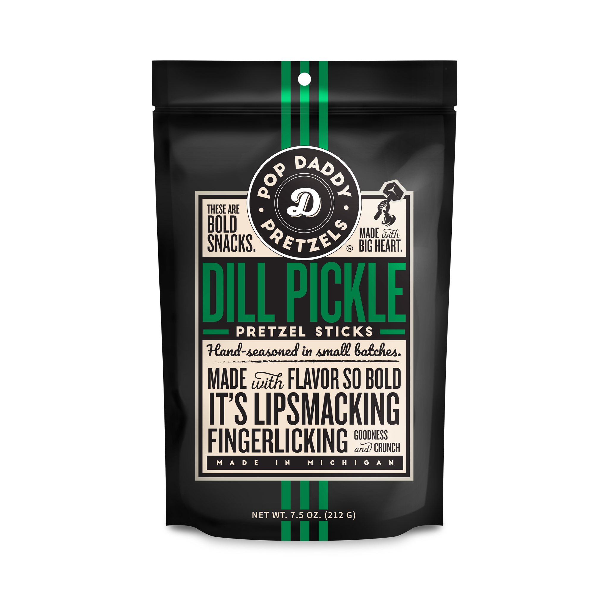 Pop Daddy: Dill Pickle Seasoned Pretzels (7.5oz)