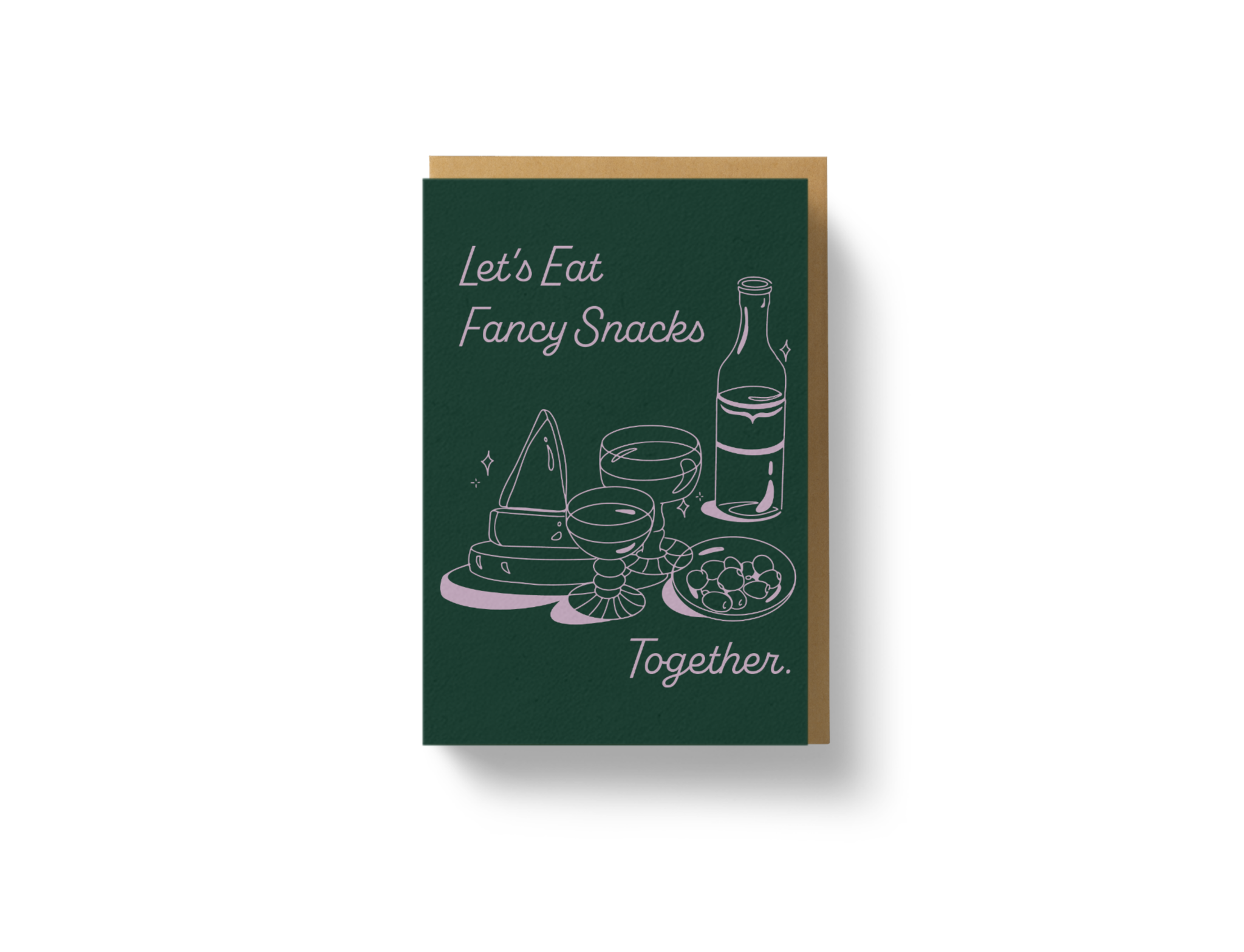 "Let's Eat Fancy Snacks" Invitation/Greeting Card