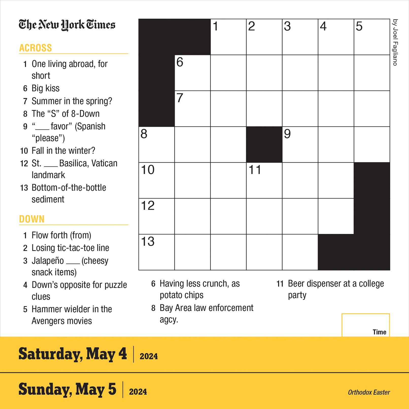 2024 New York Times Mini Crossword PageADay Calendar More Than Words