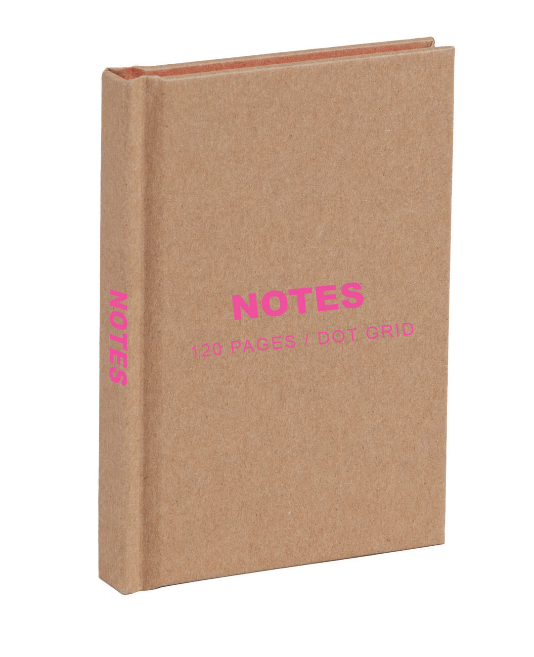 "Kraft and Pink" Hardcover Pocket Notebook with Painted Edge Paper