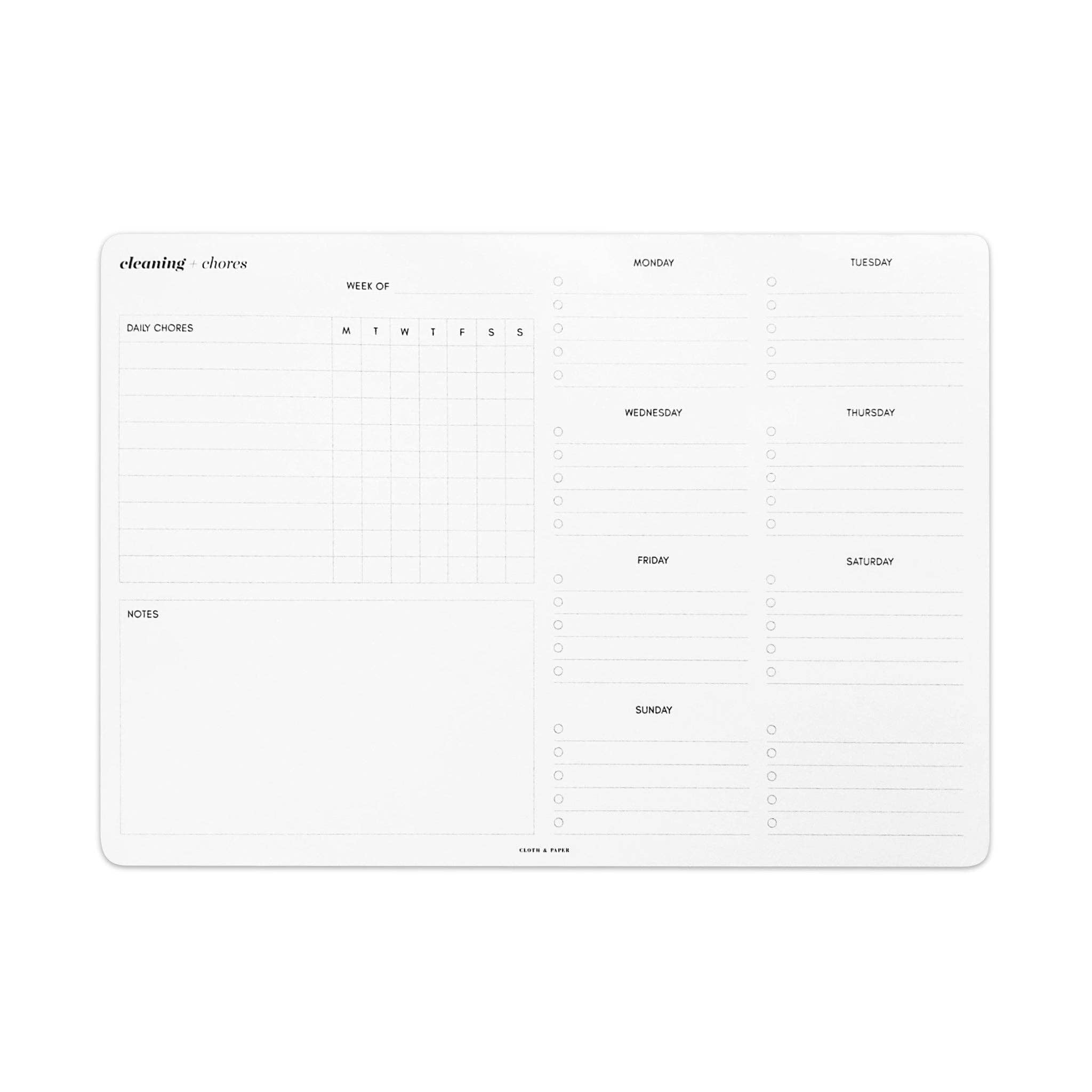 Cleaning + Chores Desk Pad