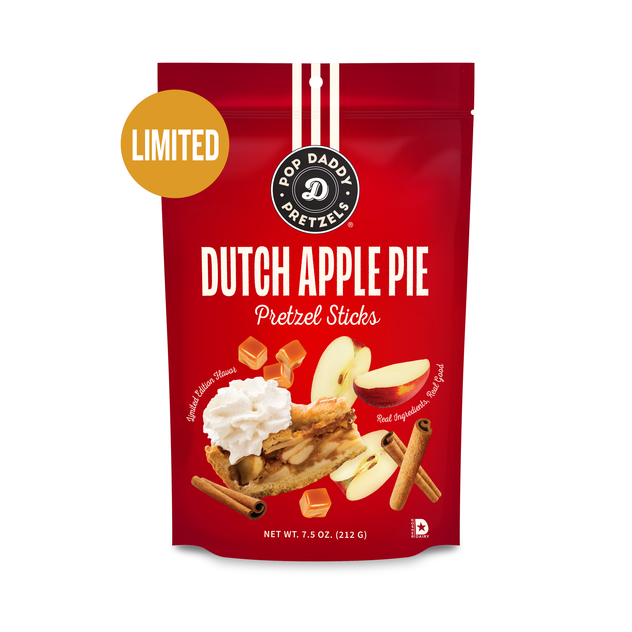 Pop Daddy: Dutch Apple Pie Seasoned Pretzels (7.5oz)