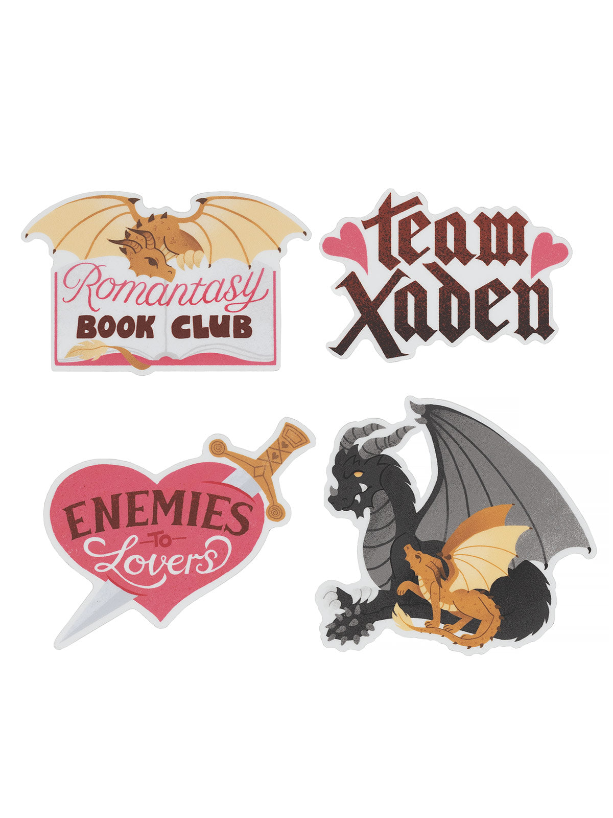 "Fourth Wing: Romantasy" Stickers (Set of 4)