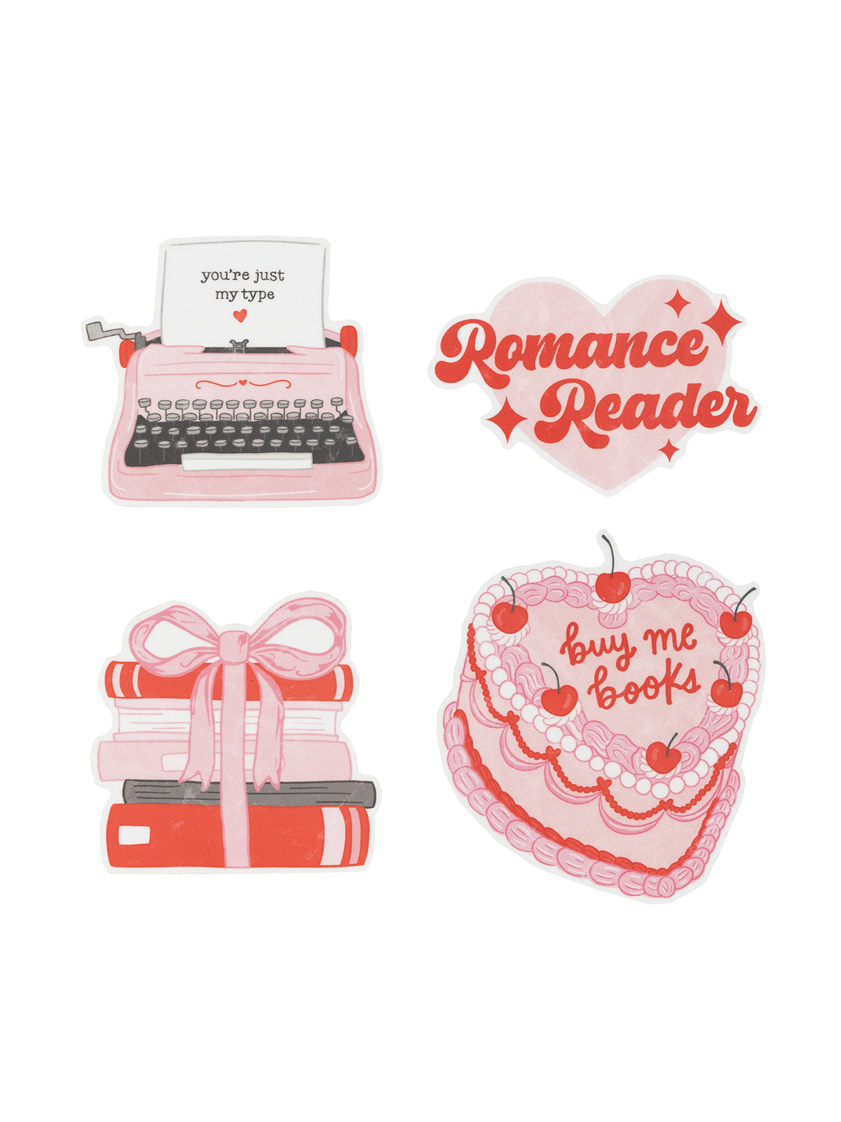 "Romance Reader" Stickers (Set of 4)