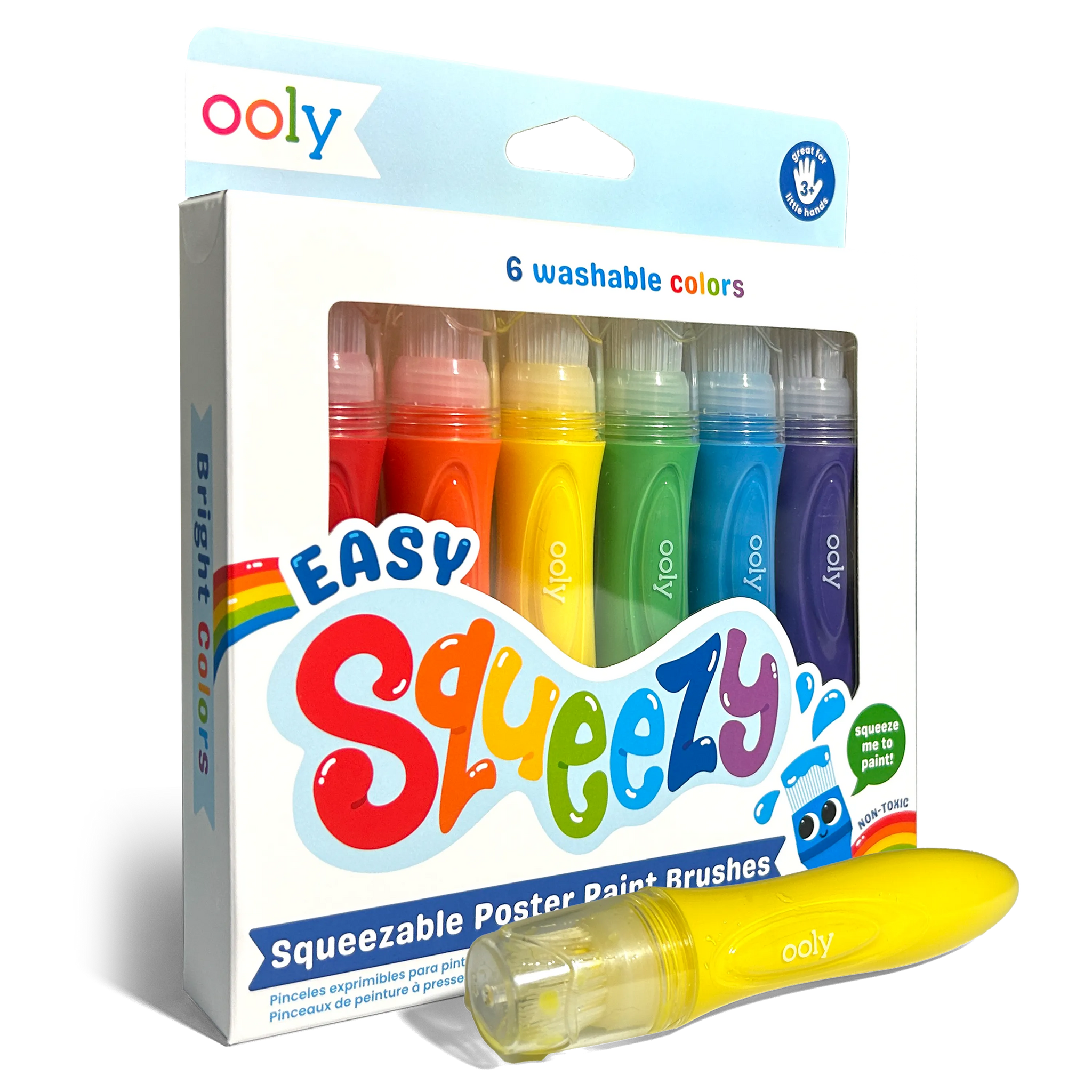 Easy Squeezy Squeezable Poster Paint Brushes (Set of 6)