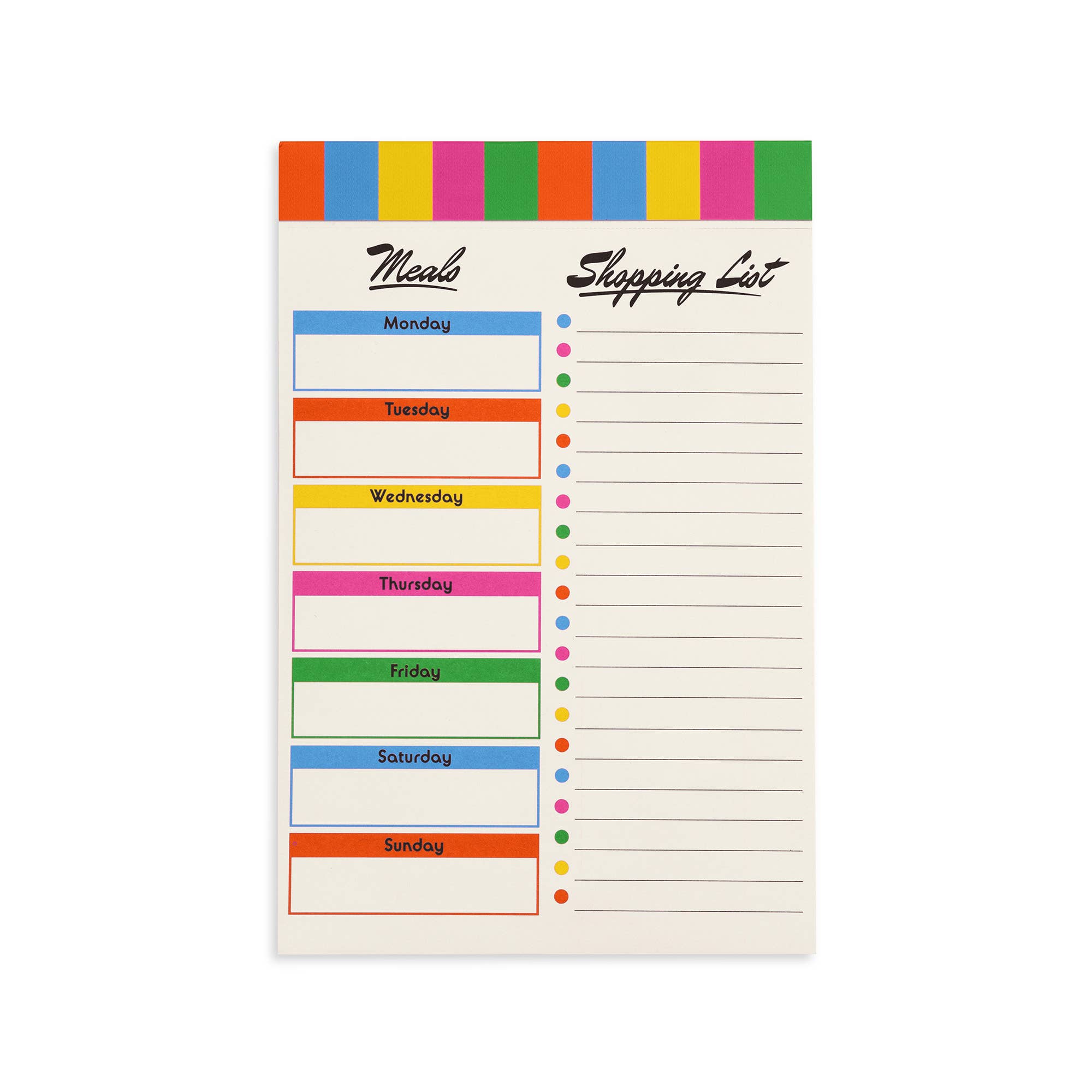 Magnetic Shopping List: Colorblock