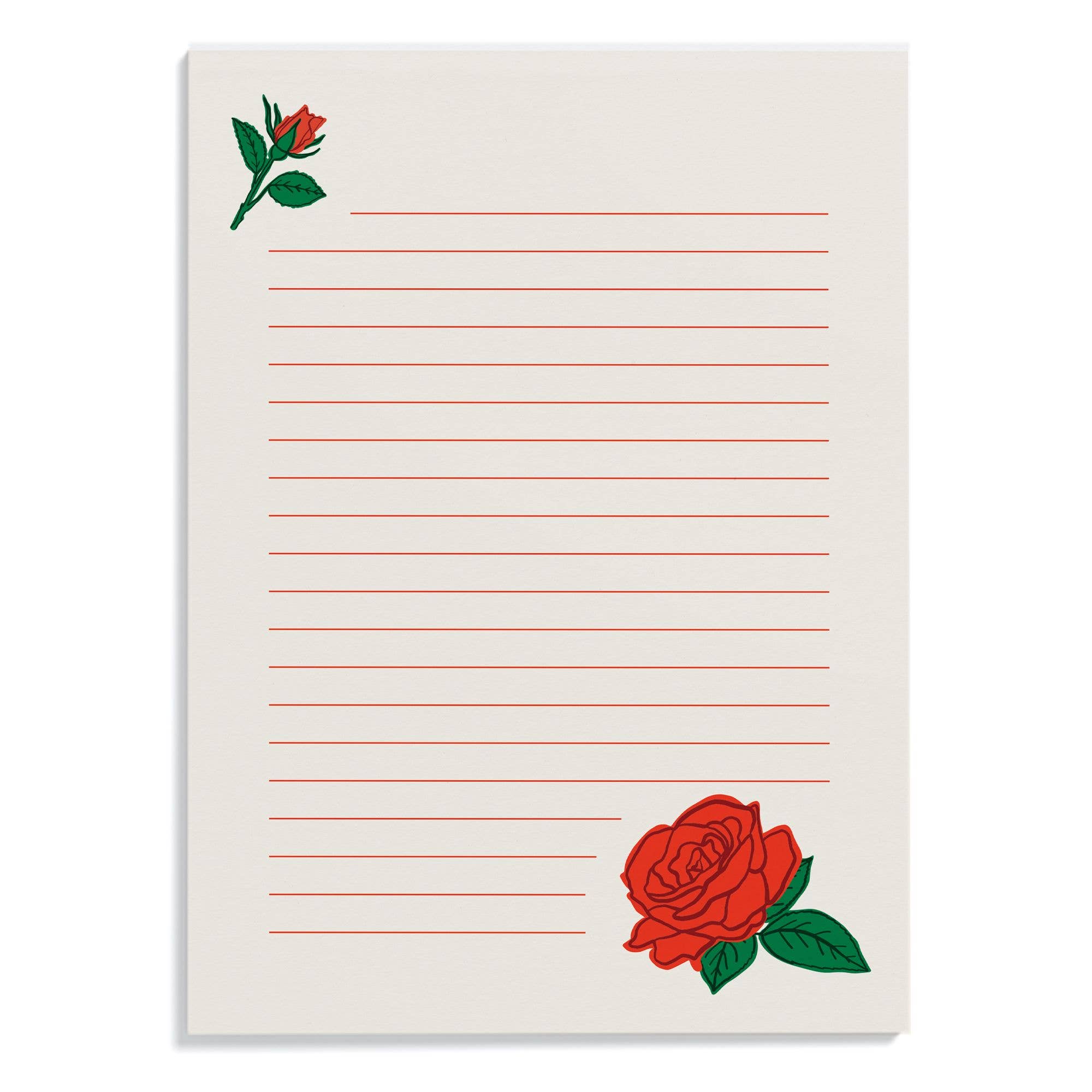 "Red As A Rose" Notepad