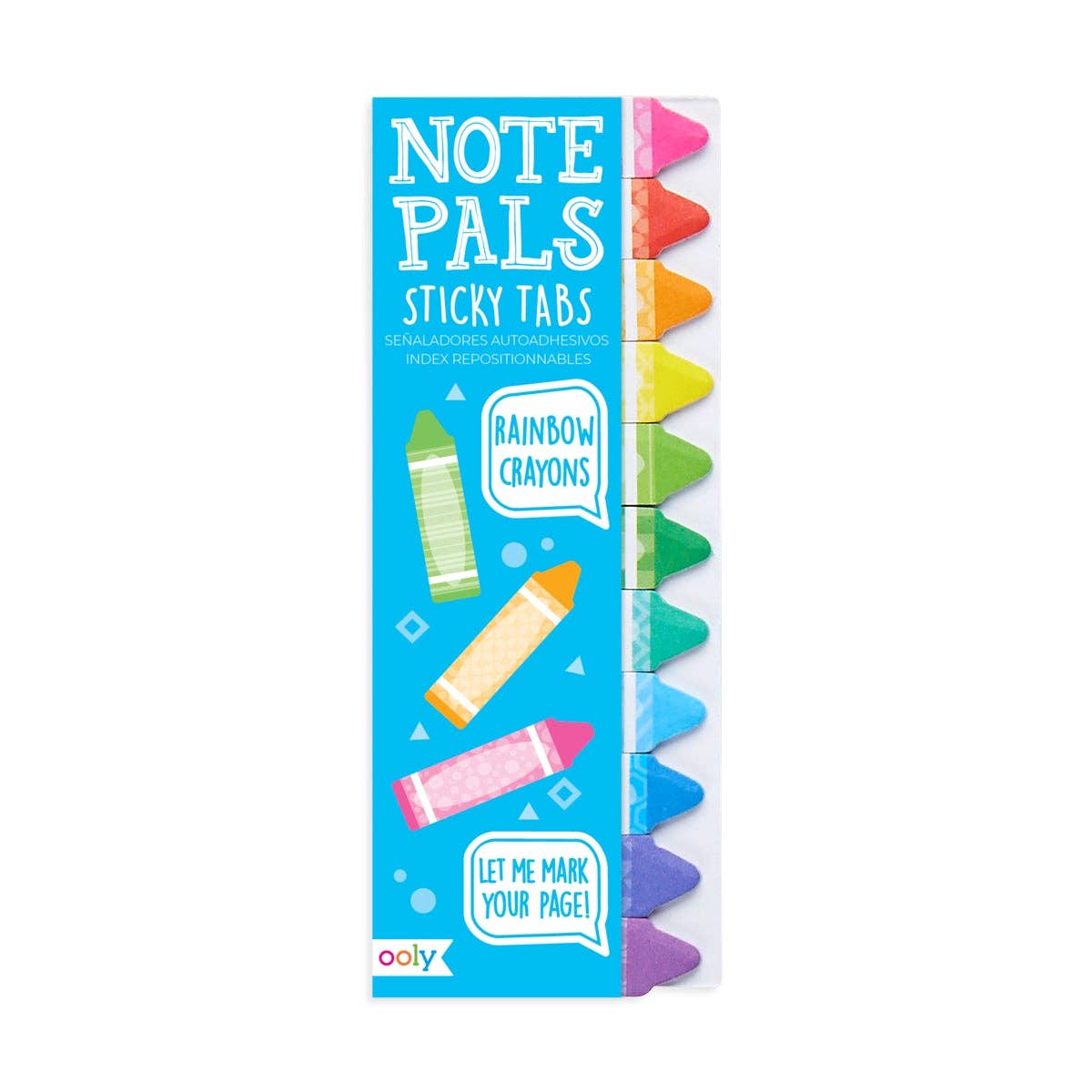 "Rainbow Crayons" Note Pals Sticky Note Tabs