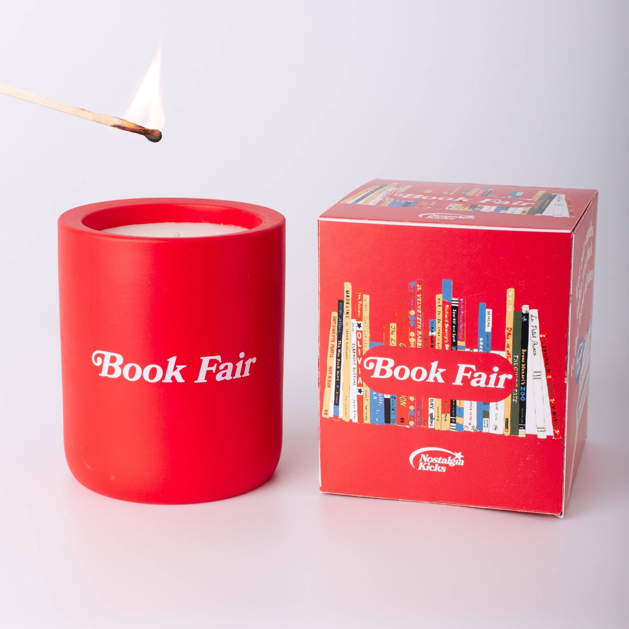 "BOOK FAIR" Candle