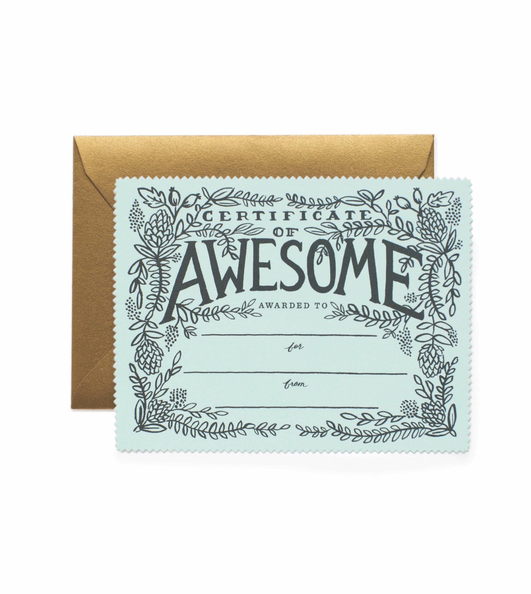 "Certificate of Awesome" Card