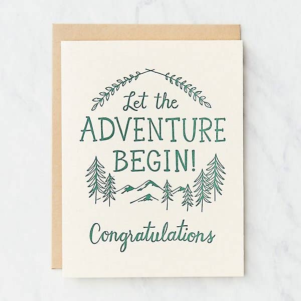"Let the Adventure Begin!" Greeting Card