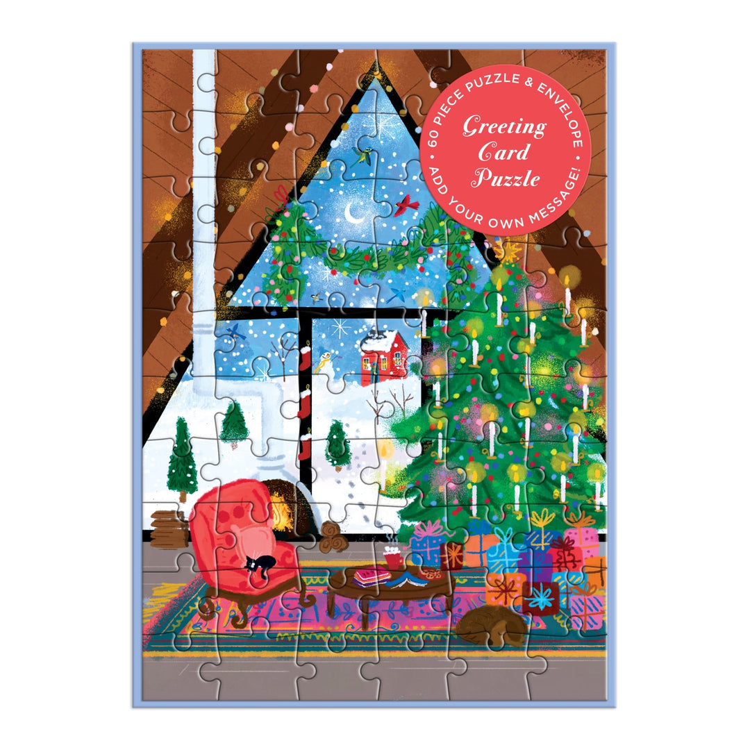 Joy Laforme "Cozy Cabin" Greeting Card Puzzle (60 Piece)