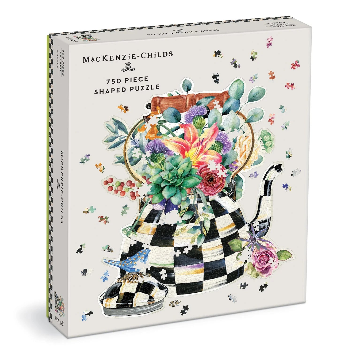 Mackenzie-Childs "Blooming Kettle" Shaped Puzzle - 750 Piece