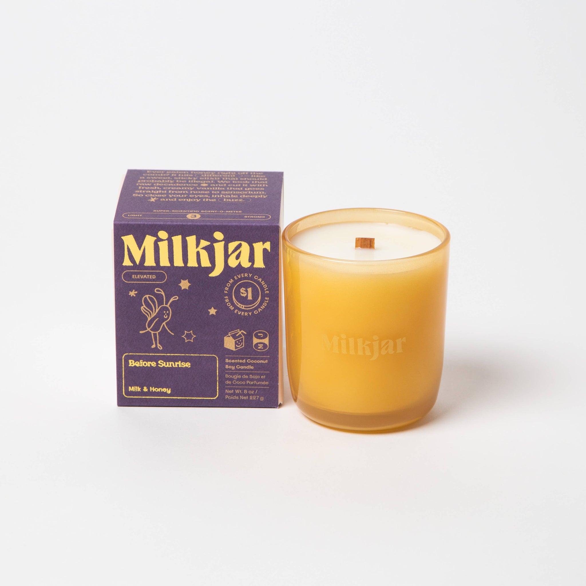 "Before Sunrise" Milk & Honey - Coconut Soy Candle (8oz)