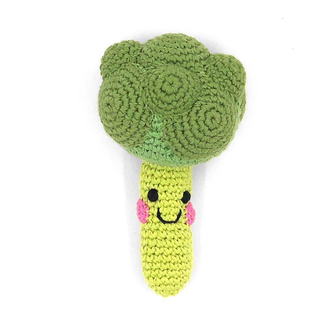 Friendly Stuffed Broccoli Rattle