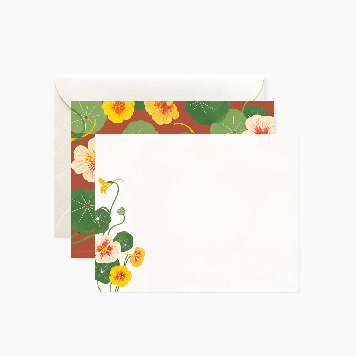 Blank Nasturtium Notecards - Set of 4