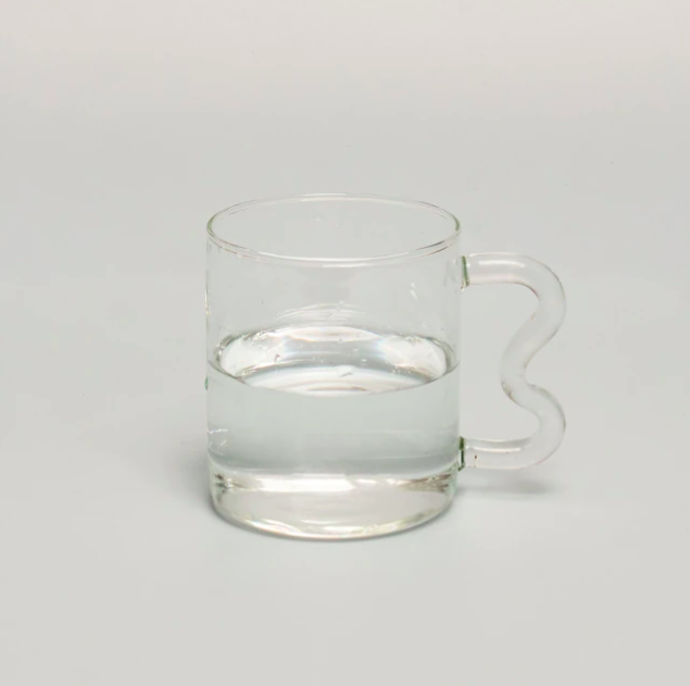 Colorful Glass Mug - Clear