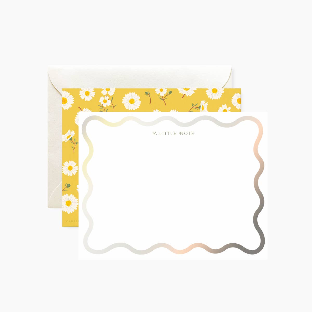 "A Little Note" Daisy Notecards - Set of 4